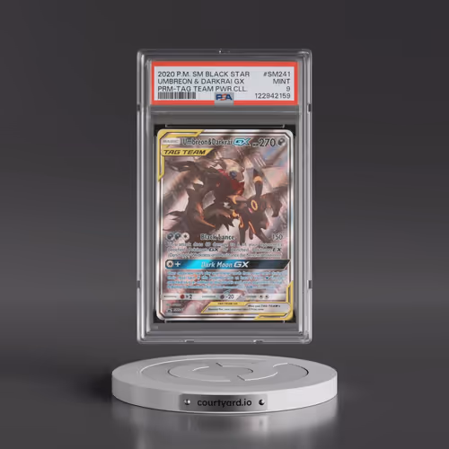 2020 Pokémon SM Black Star Promo #SM241 Umbreon & Darkrai GX - Holo Tag Team Powers Collection (PSA