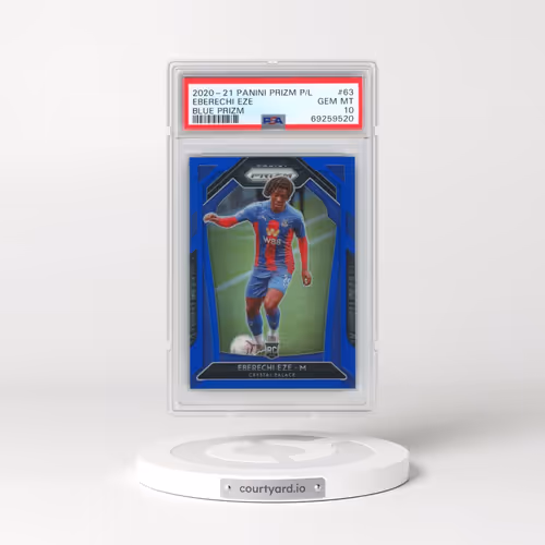 2020 Panini Prizm Premier League #63 Eberechi Eze - Blue Prizm (PSA 10 GEM MINT)