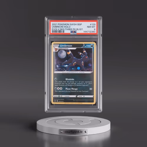 2021 Pokémon Swsh Black Star Promo #129 Umbreon - Holo Evolving Skies Three Pack Blisters (PSA 8 NM-