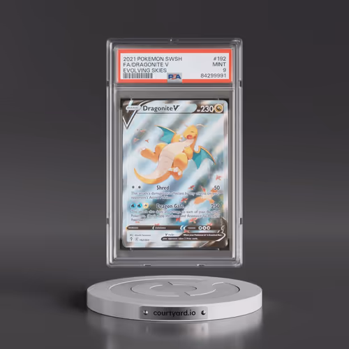 2021 Pokémon Sword & Shield Evolving Skies #192 Dragonite V - Holo Full Art (PSA 9 MINT)
