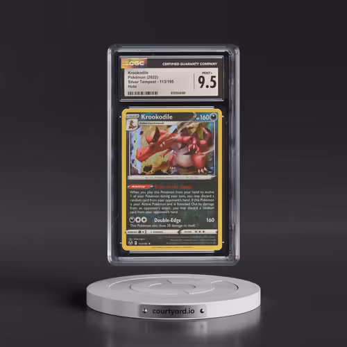 2022 Silver Tempest #113/195 Krookodile - Holo (CGC 9.5 MINT+)