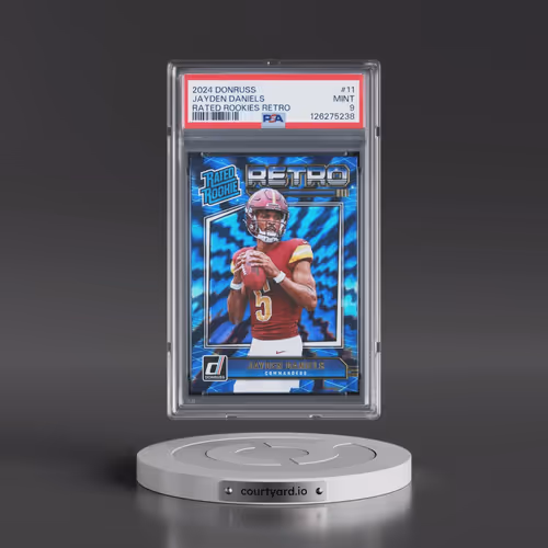 2024 Panini Donruss Rated Rookies Retro #11 Jayden Daniels (PSA 9 MINT)