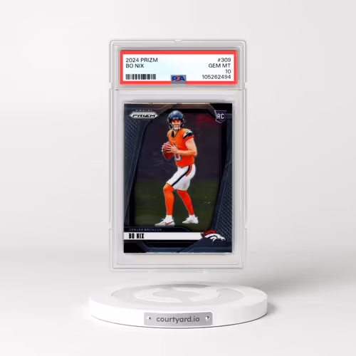 2024 Panini Prizm #309 Bo Nix (PSA 10 GEM MINT)
