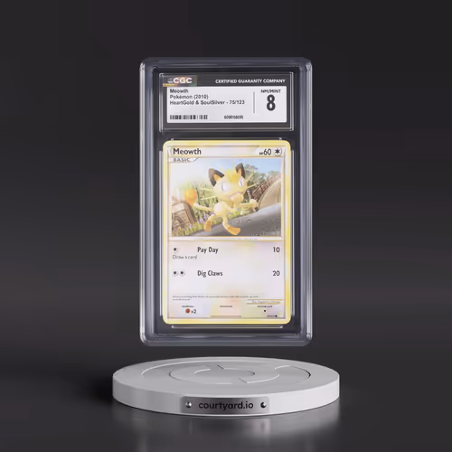 2010 HeartGold & SoulSilver #75/123 Meowth (CGC 8 NM-MT)