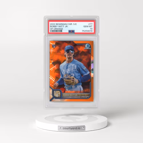 2022 Bowman Chrome Sapphire Edition #77 Bobby Witt Jr. - SP-Orange (PSA 10 GEM MINT)