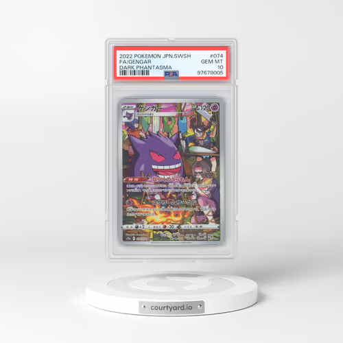 2022 Pokémon Sword & Shield Dark Phantasma #074 Gengar - Full Art (PSA 10 GEM MINT)