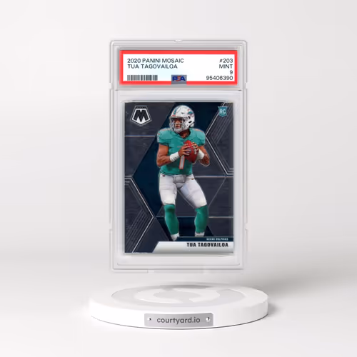 2020 Panini Mosaic #203 Tua Tagovailoa (PSA 9 MINT)