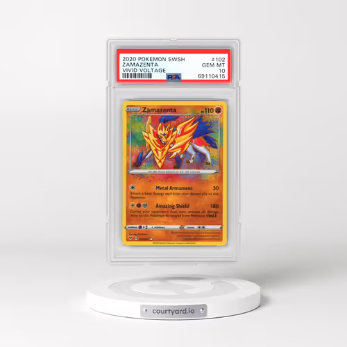 2020 Pokémon Sword & Shield Vivid Voltage #102 Zamazenta (PSA 10 GEM MINT)