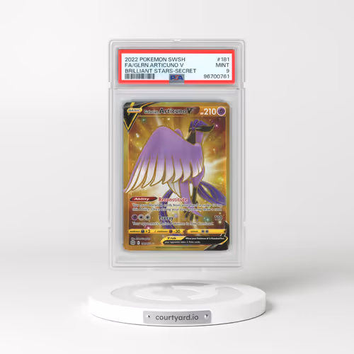 2022 Pokémon Sword & Shield Brilliant Stars #181 Galarian Articuno V - Holo Full Art Secret (PSA 9 MINT)