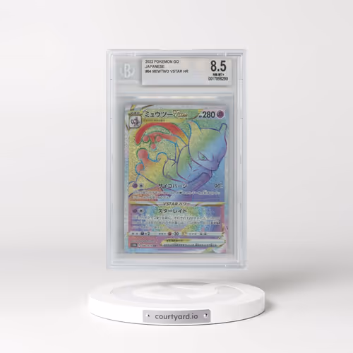 2022 Pokémon GO #084 Mewtwo VSTAR - Hyper Rare Holo (BGS 8.5 NM-MT+)