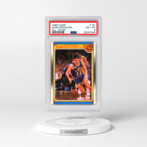 1988 Fleer #127 John Stockton - All-Star (PSA 8 NM-MT)