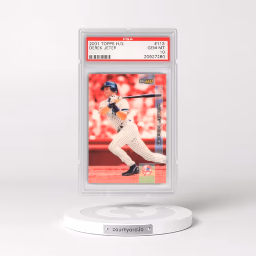 2001 Topps HD Clear Autographs #113 Derek Jeter (PSA 10 GEM MINT)