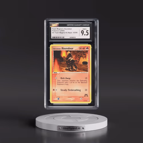 2004 EX Team Magma Vs Team Aqua #63/95 Team Magma's Houndour (CGC 9.5 MINT+)
