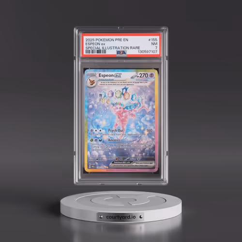 2025 Pokémon Pre EN-Prismatic Evolutions #155 Espeon EX - Holo Special Illustration Rare (PSA 7 NM)
