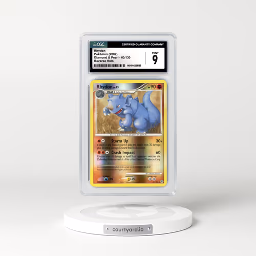 2007 Diamond & Pearl #60/130 Rhydon - Reverse Holo (CGC 9 MINT)