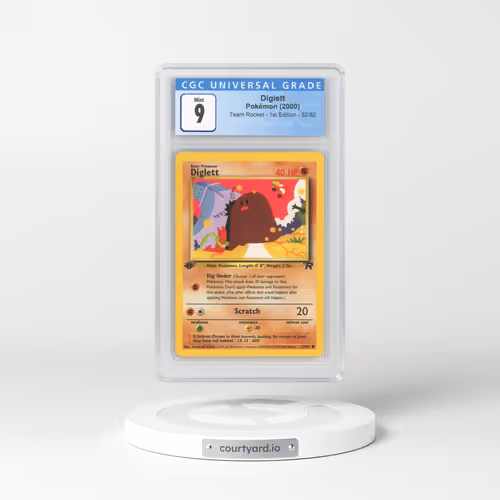 2000 Team Rocket #52/82 Diglett - 1st Edition 1st Edition (CGC 9 MINT)