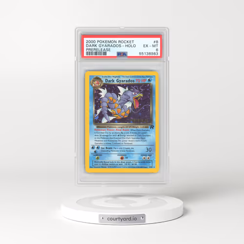 2000 Pokémon Rocket #8 Dark Gyarados - Holo Prerelease (PSA 6 EX-MT)