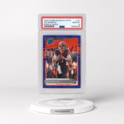 2020 Panini Donruss Optic #151 Joe Burrow - Purple Shock (PSA 10 GEM MINT)