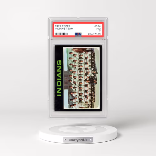 1971 Topps #584 Indians Team (PSA 7 NM)