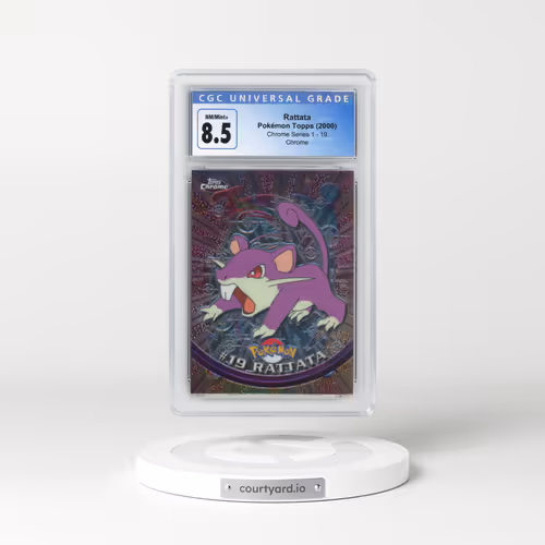 2000 Chrome Series 1 #19 Rattata - Chrome (Topps Chrome Stamp on Front of Card) (CGC 8.5 NM-MT+)