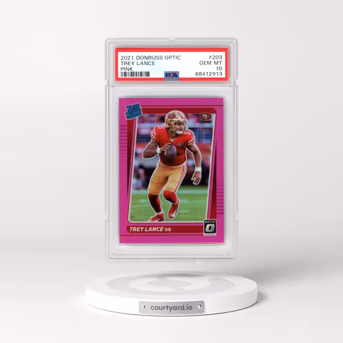 2021 Panini Donruss Optic #203 Trey Lance - Pink (PSA 10 GEM MINT)