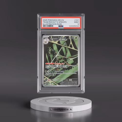 2025 Pokémon Dri EN-Destined Rivals #187 Team Rocket's Spidops - Illustration Rare (PSA 9 MINT)