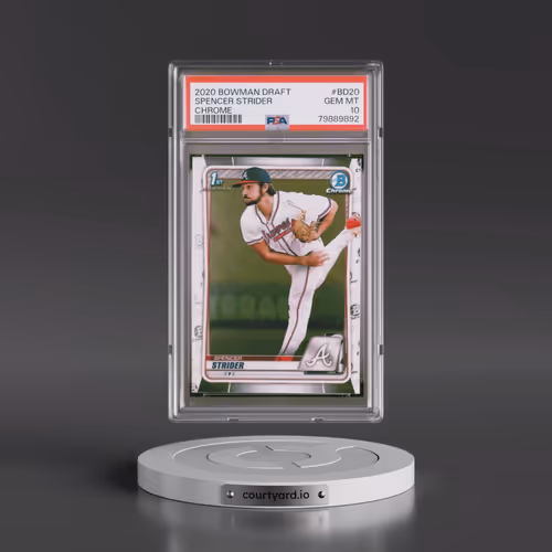 2020 Bowman Draft #BD20 Spencer Strider - Chrome (PSA 10 GEM MINT)