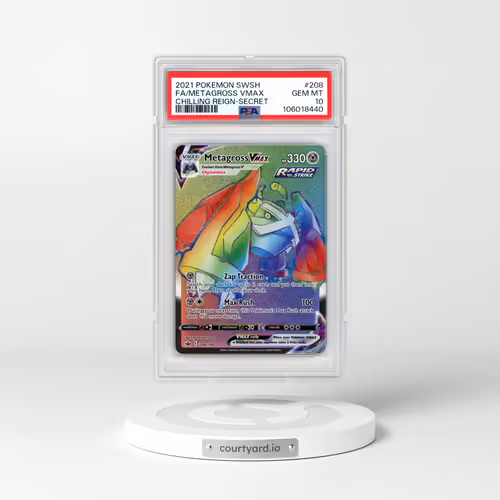 2021 Pokémon Sword & Shield Chilling Reign #208 Metagross Vmax - Full Art Secret (PSA 10 GEM MINT)