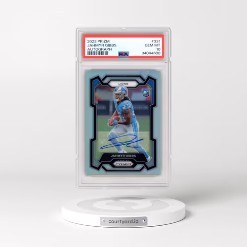2023 Panini Prizm #331 Jahmyr Gibbs - Autograph (PSA 10 GEM MINT)