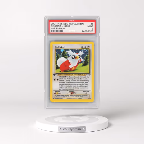 2001 Pokémon Neo Revelation #5 Delibird - 1st Edition Holo (PSA 9 MINT)