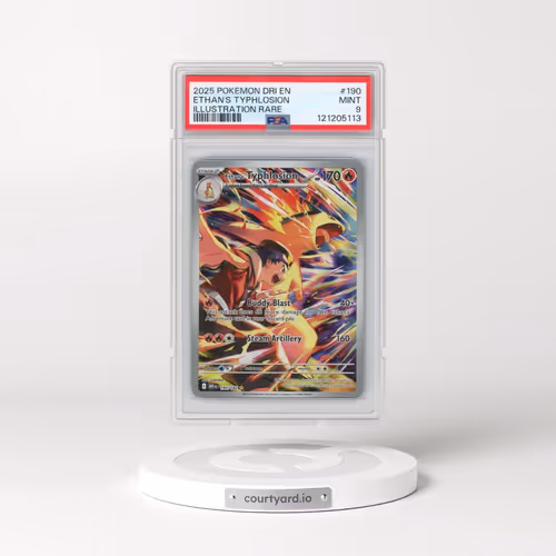 2025 Pokémon Dri EN-Destined Rivals #190 Ethan's Typhlosion - Illustration Rare (PSA 9 MINT)