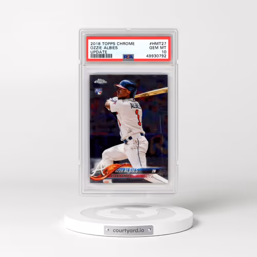 2018 Topps Chrome Update #HMT27 Ozzie Albies (PSA 10 GEM MINT)