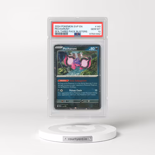 2024 Pokémon Svp EN-SV Black Star Promo #149 Pecharunt - Shrouded Fable Three Pack Blisters (PSA 10 GEM MINT)