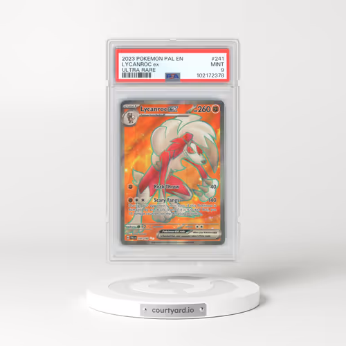 2023 Pokémon Pal EN-Paldea Evolved #241 Lycanroc EX - Holo Ultra Rare (PSA 9 MINT)