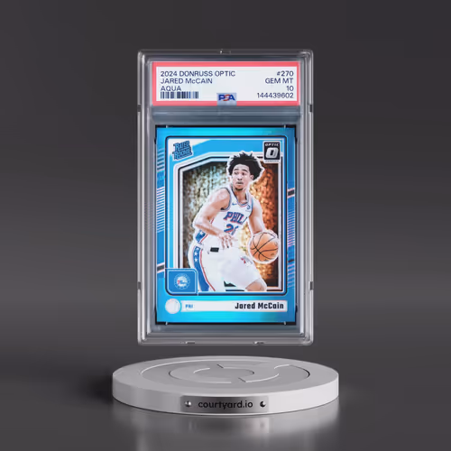 2024 Panini Donruss Optic #270 Jared McCain - Aqua (PSA 10 GEM MINT)