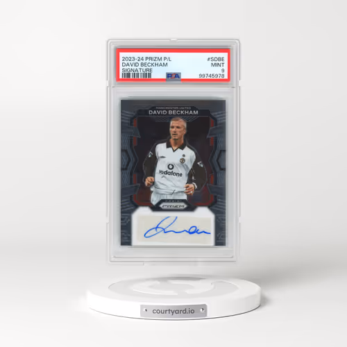 2023-24 Panini Prizm Premier League Signatures #SDBE David Beckham (PSA 9 MINT)