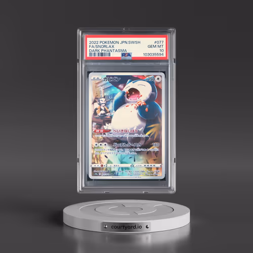 2022 Pokémon Sword & Shield Dark Phantasma #077 Snorlax - Full Art (PSA 10 GEM MINT)
