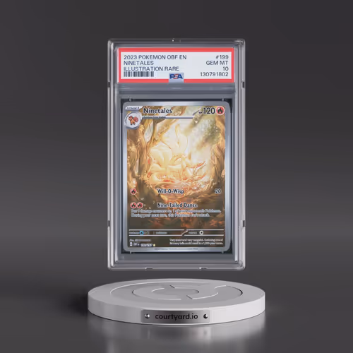 2023 Pokémon Obf EN-Obsidian Flames #199 Ninetales - Illustration Rare (PSA 10 GEM MINT)