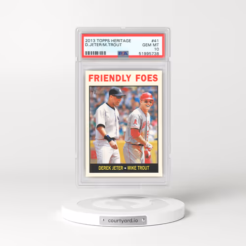 2013 Topps Heritage #41 Derek Jeter/Mike Trout (PSA 10 GEM MINT)