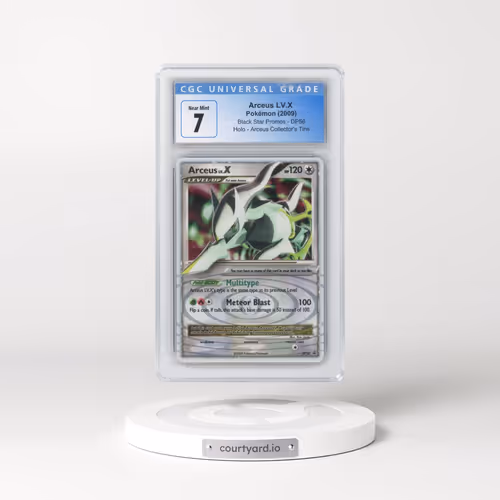 2007 Black Star Promos - Diamond & Pearl #DP56 Arceus LV.X - Arceus Collector's Tin (Holo) (CGC 7 NM