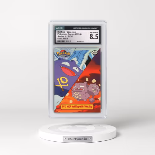 1999 Series 1 (Oval Nintendo Seal) #TV13 No.107 Koffing/No.110 Weezing - First Print (Blue Topps Logo) (CGC 8.5 NM-MT+)