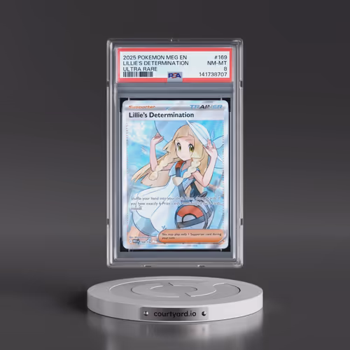 2025 Pokémon Meg EN-Mega Evolution #169 Lillie's Determination - Ultra Rare (PSA 8 NM-MT)