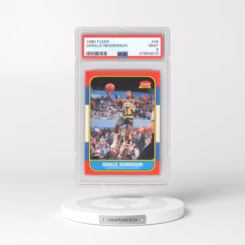 1986 Fleer #45 Gerald Henderson (PSA 9 MINT)