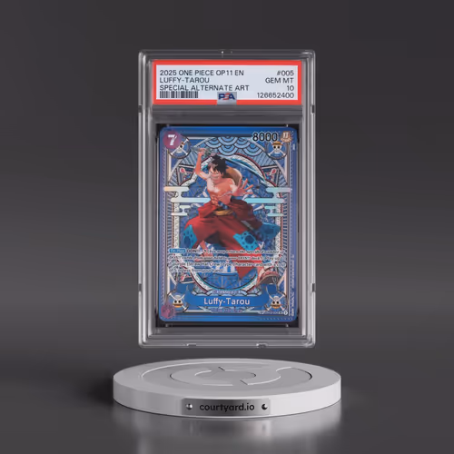 2025 One Piece OP11-A Fist of Divine Speed #005 Luffy-Tarou - Special Alternate Art (PSA 10 GEM MINT