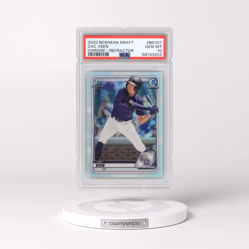 2020 Bowman Draft #BD107 Zac Veen - Chrome-Refractor (PSA 10 GEM MINT)
