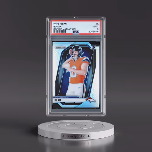 2024 Panini Prizm Rookie Variation #5 Bo Nix (PSA 9 MINT)