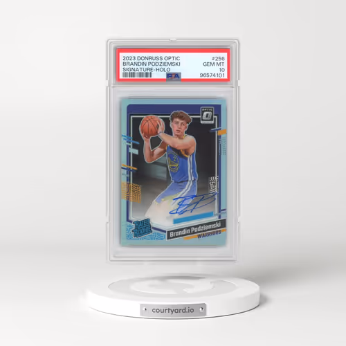 2023 Panini Donruss Optic #256 Brandin Podziemski - Signature-Holo (PSA 10 GEM MINT)