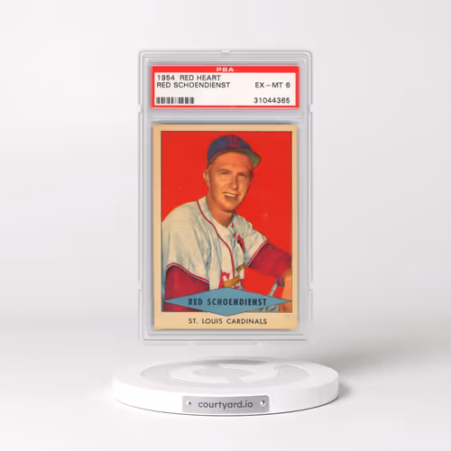 1954 Red Heart #27 Red Schoendienst (PSA 6 EX-MT)