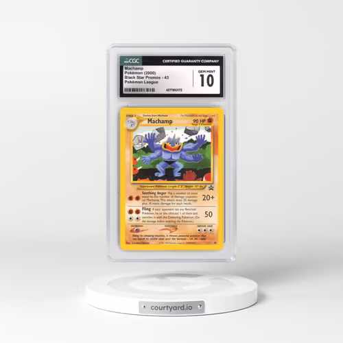 1999 Black Star Promos #43 Machamp - Pokémon League (CGC 10 GEM MINT)