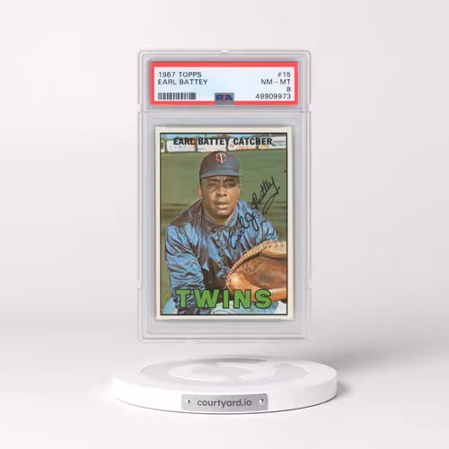 1967 Topps #15 Earl Battey (PSA 8 NM-MT)
